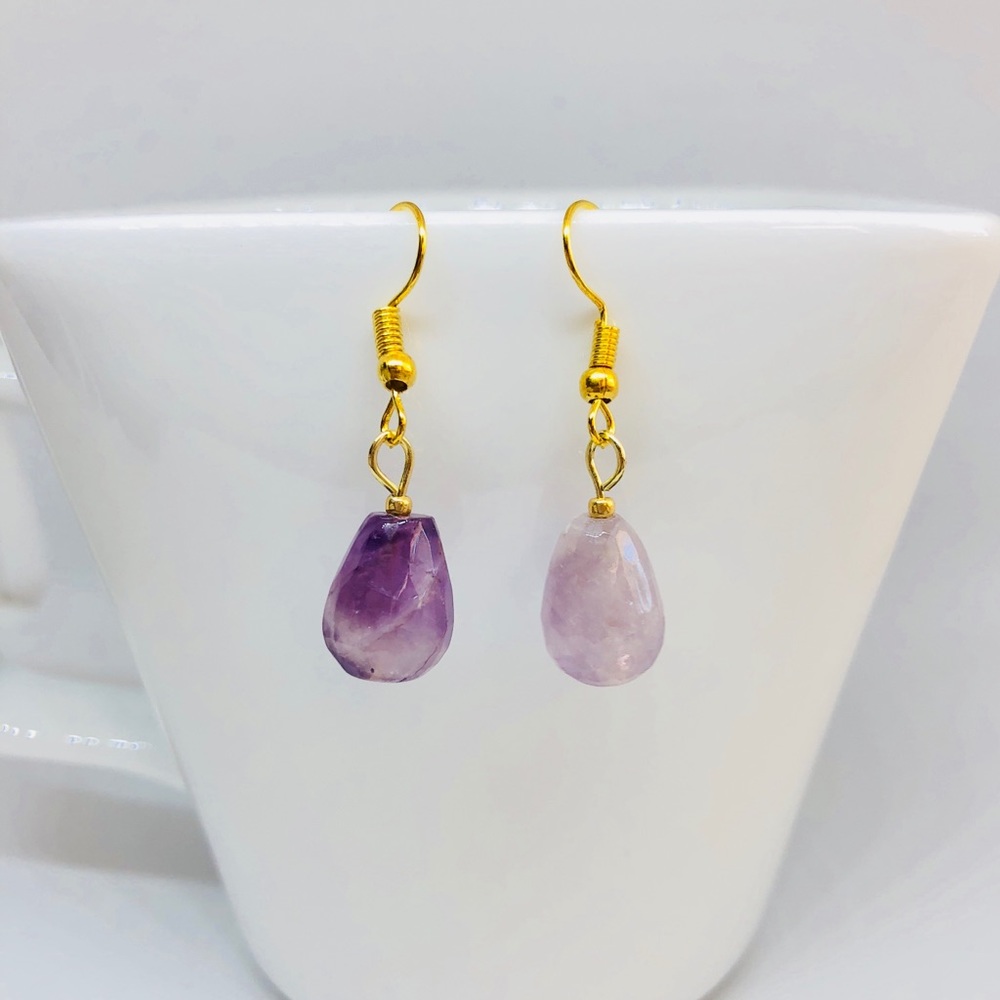 GEMSTONE | Teardrop Amethyst Earrings